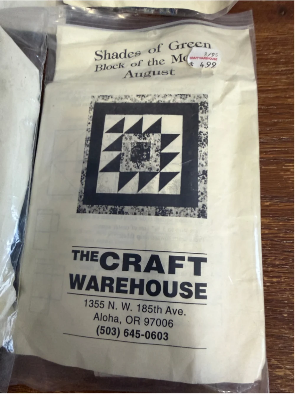 Vintage Shades of Green Block of the Month Quilt Pattern Lot May June July Augus